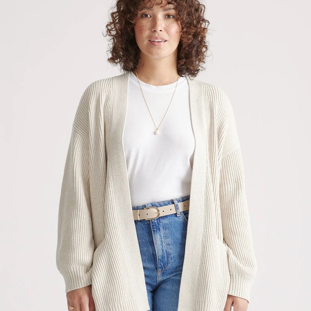 Quince | Cotton Oversized Cardigan